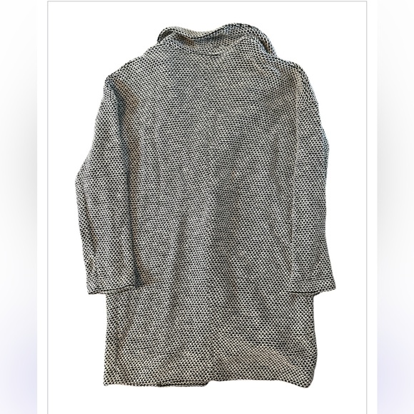 MARINE LAYER Birdseye Cardigan in Black/White Contrast. Size Small - Picture 5 of 8